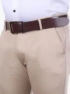 Metronaut Men Textured Leather Formal Belt