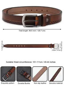 Metronaut Men Textured Leather Formal Belt