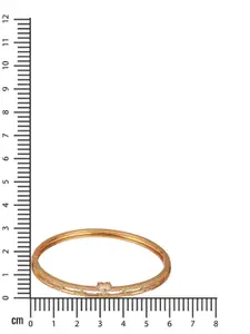 Jazz and Sizzle Gold-Plated American Diamond Studded Bangle-Style Bracelet