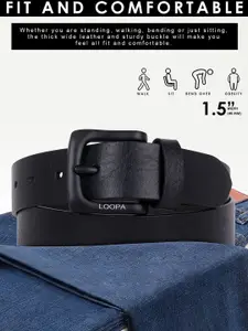 Metronaut Men Textured Leather Formal Belt