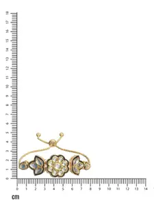 Anouk Gold Plated Kundan studded Wraparound Bracelet