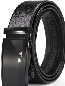 Provogue Men Textured Slider Buckle Belt