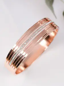 Zeraki Jewels Stainless Steel Rose Gold-Plated Wraparound Bracelet