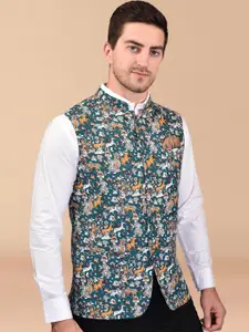 Moda Rapido Men Printed Woven Nehru Jacket