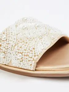Ginger by Lifestyle Women Embellished Open Toe Flats