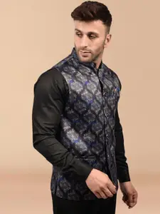 Moda Rapido Men Printed Nehru Jacket