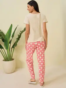 Sweet Dreams Women Graphic Printed Night suit