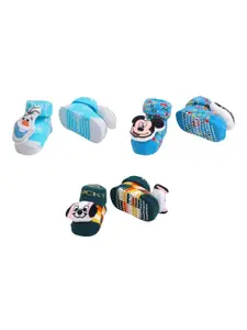 Yellow Bee Infant Boys Pack Of 3 Patterned 3D Ankle Length Socks