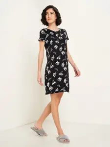 Dreamz by Pantaloons Women Pure Cotton Printed Nightdress