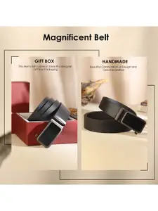 Metronaut Men Textured Leather Formal Belt
