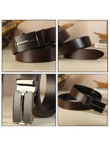 Metronaut Men Textured Leather Formal Belt