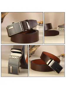 Metronaut Men Textured Leather Formal Belt