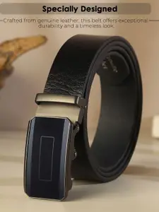 Metronaut Men Textured Leather Formal Belt