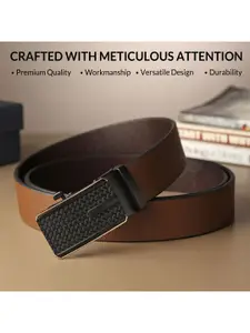 Metronaut Men Textured Leather Formal Belt