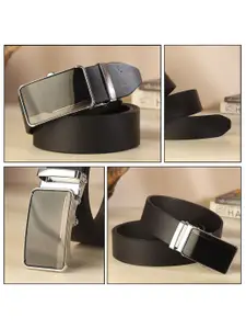 Metronaut Men Textured Leather Reversible Formal Belt