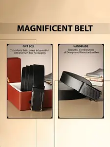 Metronaut Men Textured Leather Formal Belt