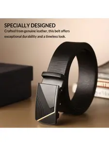 Metronaut Men Textured Leather Formal Belt