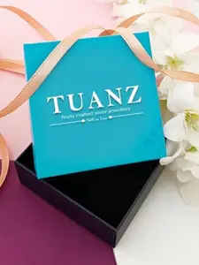 Tuanz Silver Jewelry Yuva Veil 925 Sterling Silver Rhodium-Plated Pendant With Chain