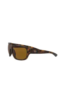 RAY-BAN Men UV Protected Brown Lens Square Sunglasses - 0RB4300710/3363