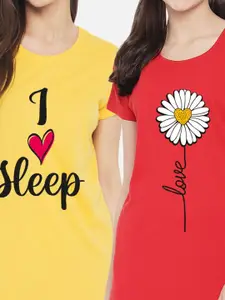 FFLIRTYGO Printed Nightdress