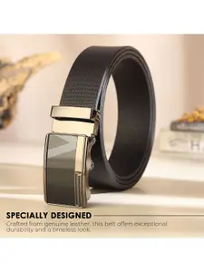 Metronaut Men Textured Leather Formal Belt