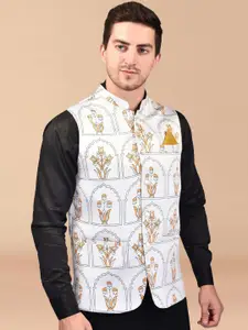 Moda Rapido Printed Woven Nehru Jacket