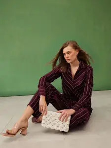 CORSICA Women Opaque Striped Party Shirt