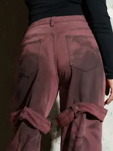 FREAKINS Women Scarlet Siege Curve Denim Utility Cargo Jeans