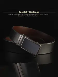 Metronaut Men Textured Leather Reversible Formal Belt