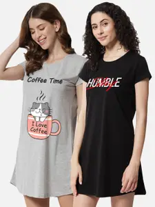 FFLIRTYGO Printed Nightdress