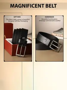 Metronaut Men Textured Leather Formal Belt