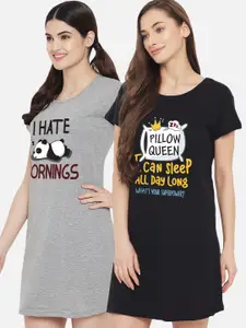 FFLIRTYGO Printed Nightdress