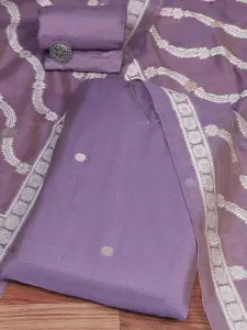 Biba Floral Woven Design Zari Unstitched Dress Material