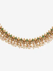 Kushal's Fashion Jewellery Gold-Plated Antique Necklace