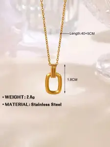 DressBerry Set Of 4 18K Gold-Plated Stainless Steel Pendant With Chain