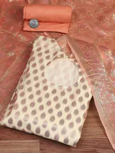 Biba Floral Woven Design Unstitched Dress Material