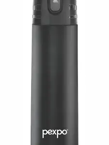 Pexpo Cardio Black Double wall Thermosteel Hot & Cold Knight Flask Water Bottle 850 ml