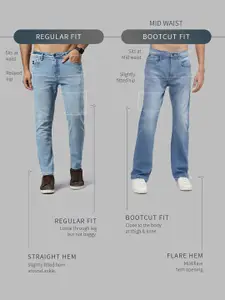 Kook N Keech Men Modern Grunge Bootcut Fit Jeans
