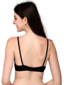 Exotica Lingerie Black Double Layered Non Wired Medium Coverage T-Shirt Bra