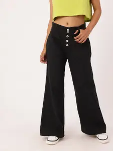 DressBerry Women Classic Grunge Wide Leg High-Rise Jeans