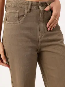 DressBerry Women Straight Fit Crop Jeans