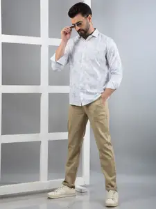 Crimsoune Club Men Classic Slim Fit Floral Opaque Printed Casual Shirt