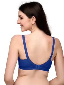 Exotica Lingerie Blue Double Layered Non Wired Full Coverage Bralette Bra