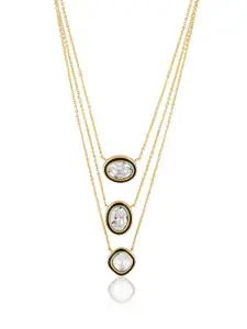 Isharya 18Kt Gold-Plated Oceanus Three-Layered Necklace