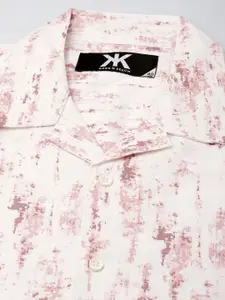Kook N Keech Unique Spark Abstract Printed Cuban Collar Casual Shirt