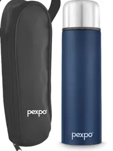 Pexpo Flippro Blue Double wall Thermosteel Hot & Cold Flask Insulated Water Bottle 730ml
