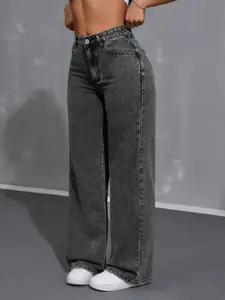 HIGH BUY Women Straight Fit High-Rise Jeans