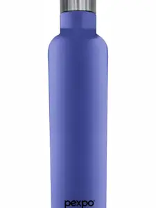 Pexpo Oreo Purple ISI Certified Thermosteel Hot & Cold Glossy Flask Water Bottle- 1L