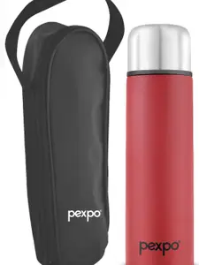Pexpo Flippro Red Double wall Thermosteel Hot and Cold Flask Water Bottle 1000ml