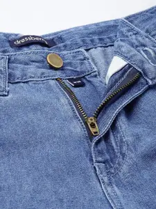 DressBerry Women Playful Touch Ombre Effect Pure Cotton Flared Jeans